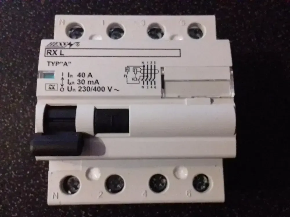 Prúdový chránič HESS RX L 4P/ 0 až 40A/ 30 mA typ A