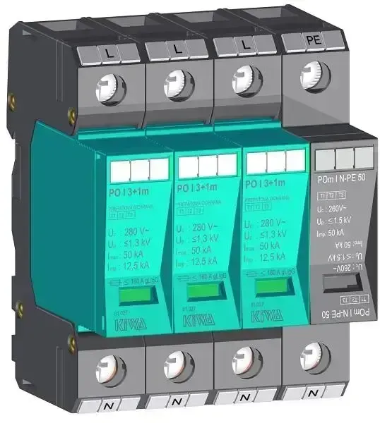 Prepäťová ochrana KIWA PO I 3+1m 280V/12,5kA