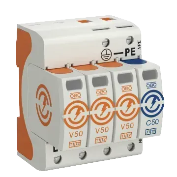 Zvodič prepätia OBO B+C 3+N V50-3+NPE 280V