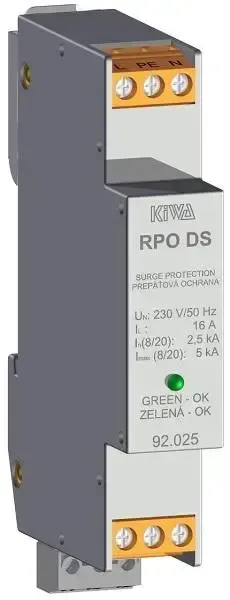 Prepäťová ochrana KIWA RPO DS 230V bez VF filtra 16A