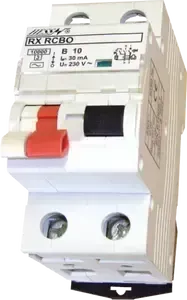 Prúdový chránič s ističom HESS RX RCBO 2P B 10A / 30 mA, AC