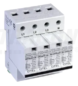 Zvodič prepätia typ 1+2+3 12,5kA 4P DS134VGS-230