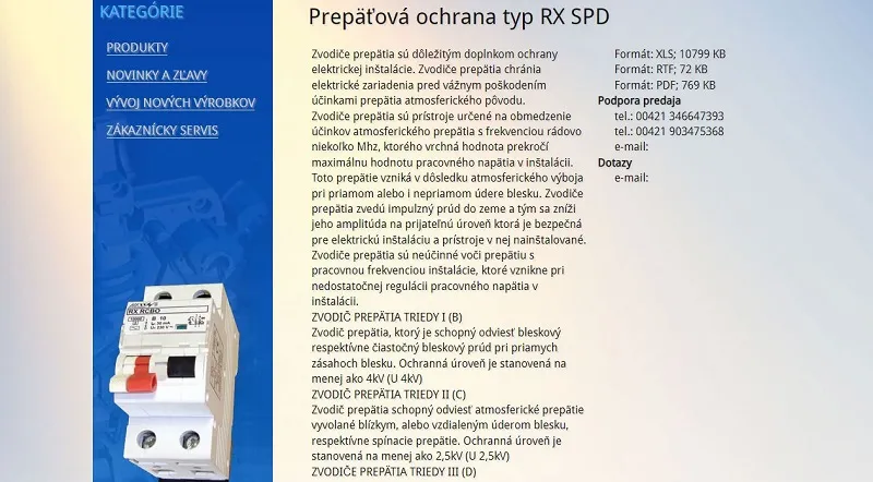 Zvodič prepätia HESS náhradná vložka RX SPD B+C