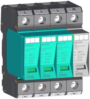 Prepäťová ochrana KIWA PO II 3+1 385V/40kA