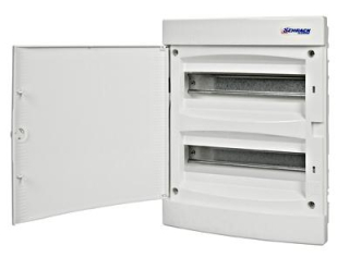 Rozvodnica pod omietku IP40/2rad/24modulová,plné dvere