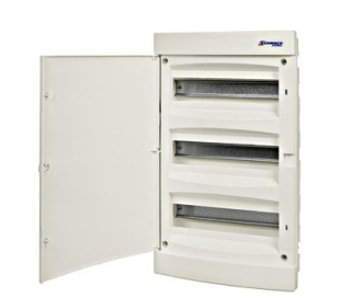 Rozvodnica pod omietku IP40/3rad/36 modulová,plné dvere