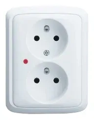 Prepäťová ochrana KIWA-ZPO D ATA2 iS-3kV dvojzásuvka ABB Tango inverzná biela